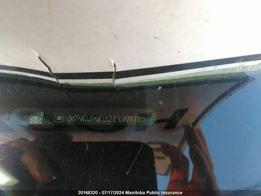 2014 Chevrolet Trax Ls VIN: 3GNCJKEB2EL171785 Lot: 20168320