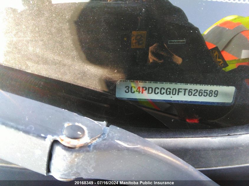 2015 Dodge Journey Sxt VIN: 3C4PDCCG0FT626589 Lot: 20168349