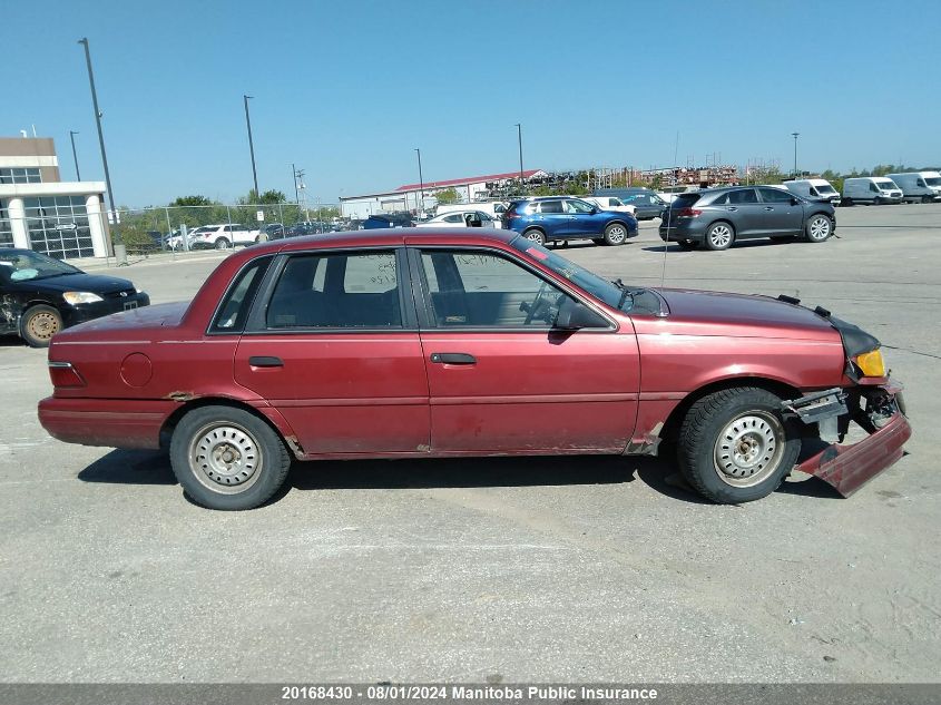 1992 Mercury Topaz Gs VIN: 1MEBM36X4NK656120 Lot: 20168430