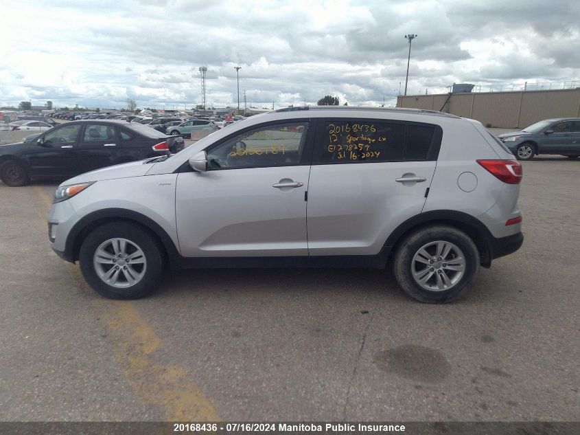 2012 Kia Sportage Lx VIN: KNDPBCA26C7278259 Lot: 20168436