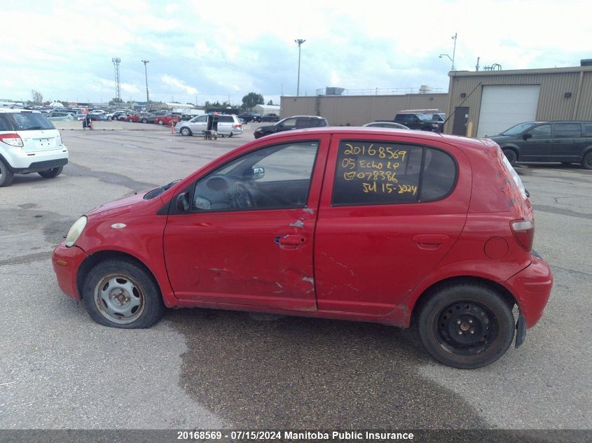 2005 Toyota Echo Le VIN: JTDKT123150078386 Lot: 20168569