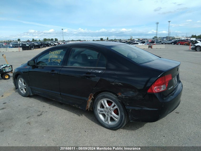 2007 Honda Civic Lx VIN: 2HGFA16517H001049 Lot: 20168611