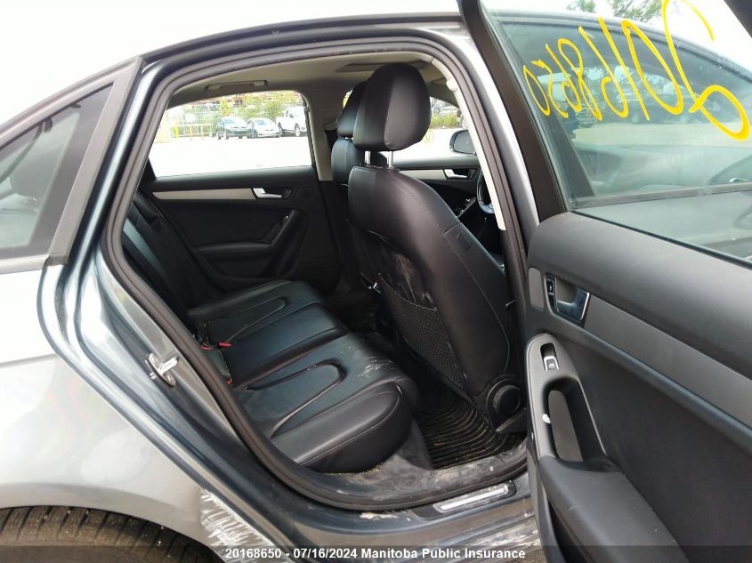 2013 Audi A4 2.0T Quattro VIN: WAUBFCFLXDA180773 Lot: 20168650