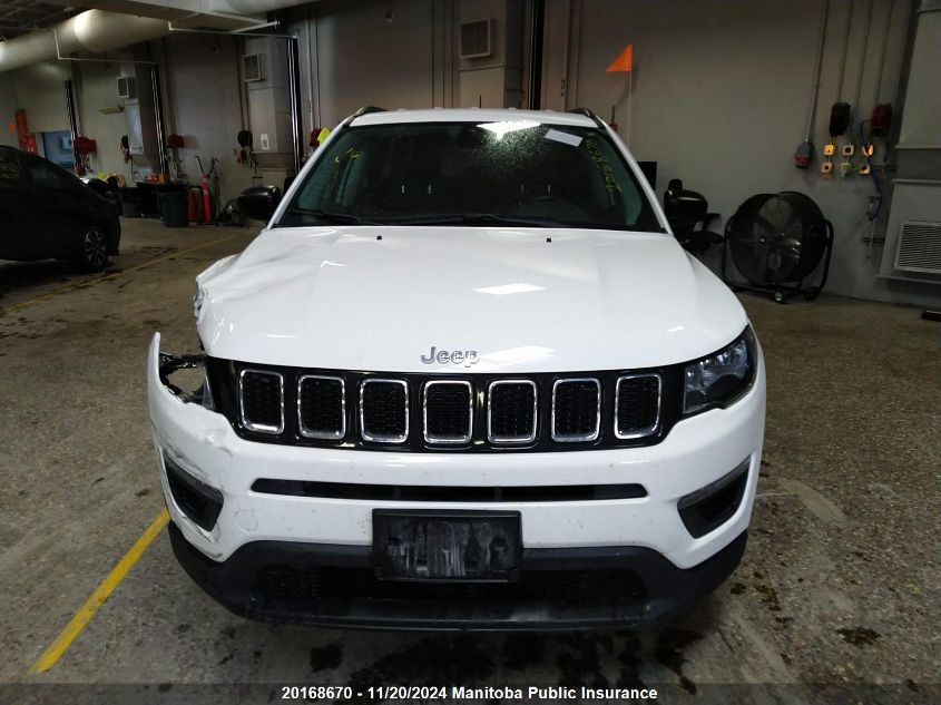 2018 Jeep Compass Sport VIN: 3C4NJDAB7JT401804 Lot: 20168670