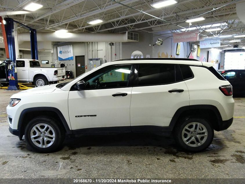 2018 Jeep Compass Sport VIN: 3C4NJDAB7JT401804 Lot: 20168670