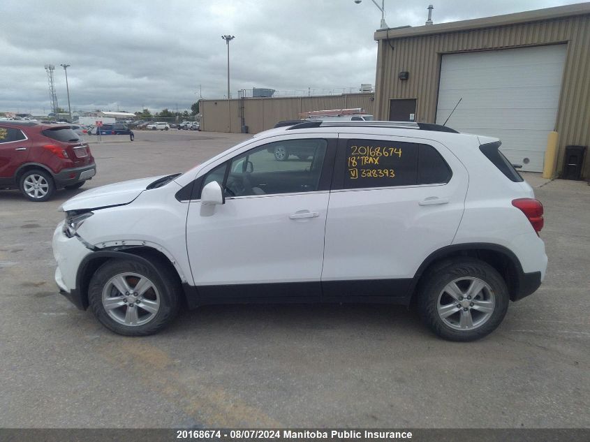 2018 Chevrolet Trax Lt VIN: 3GNCJPSBXJL328393 Lot: 20168674