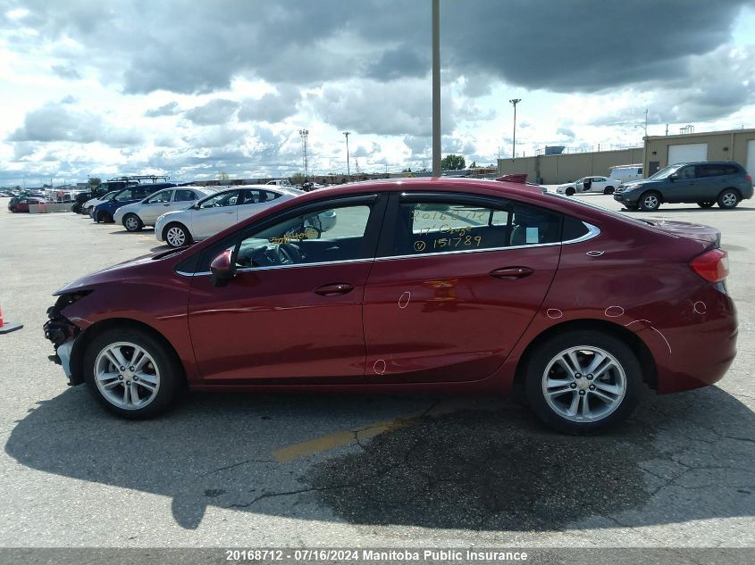 2017 Chevrolet Cruze Lt Turbo VIN: 1G1BE5SM7H7151789 Lot: 20168712