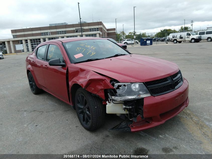 2013 Dodge Avenger Se VIN: 1C3CDZAB1DN645825 Lot: 20168774