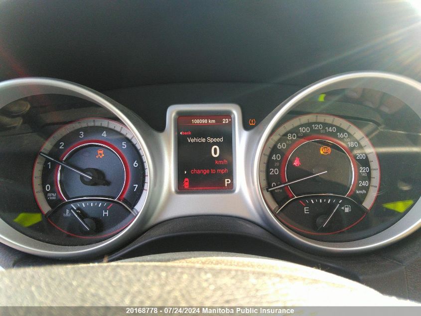 2016 Dodge Journey Se VIN: 3C4PDCAB1GT249103 Lot: 20168778