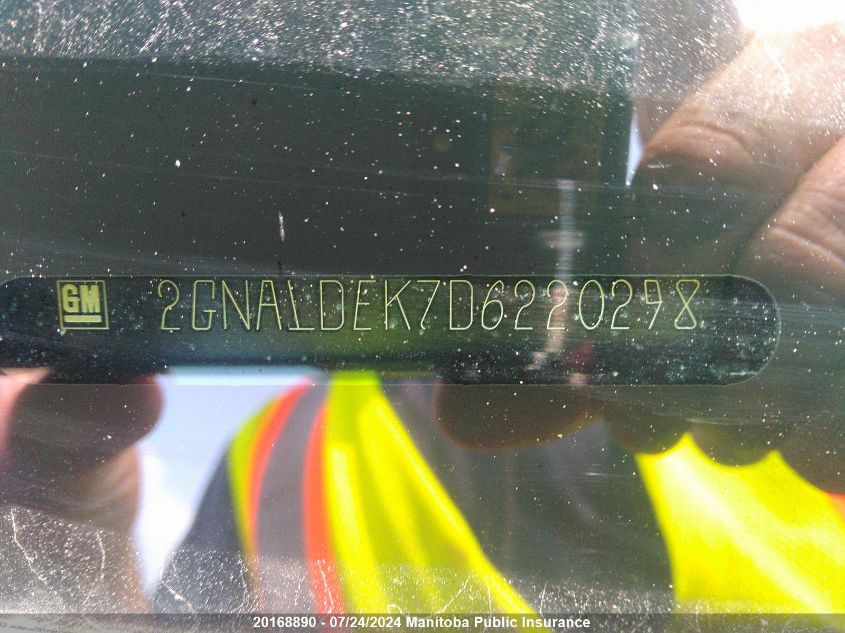 2013 Chevrolet Equinox Lt VIN: 2GNALDEK7D6220298 Lot: 20168890