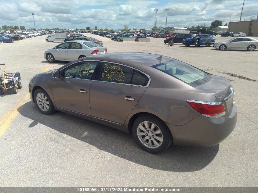 2010 Buick Lacrosse Cxl V6 VIN: 1G4GK5EG1AF276001 Lot: 20168956