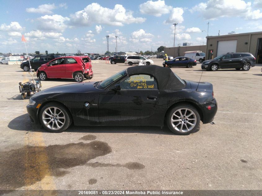 2007 BMW Z4 3.0I VIN: 4USBU33577LW70542 Lot: 20169081