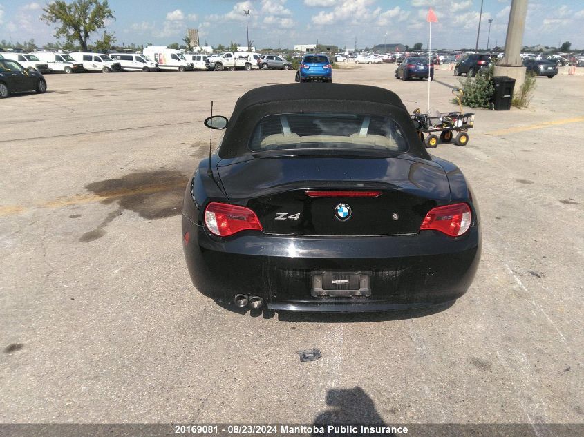 2007 BMW Z4 3.0I VIN: 4USBU33577LW70542 Lot: 20169081