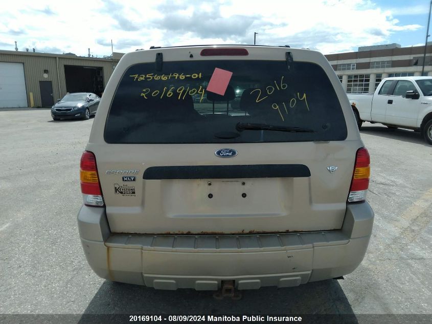 2007 Ford Escape Xlt V6 VIN: 1FMYU93177KB23711 Lot: 20169104