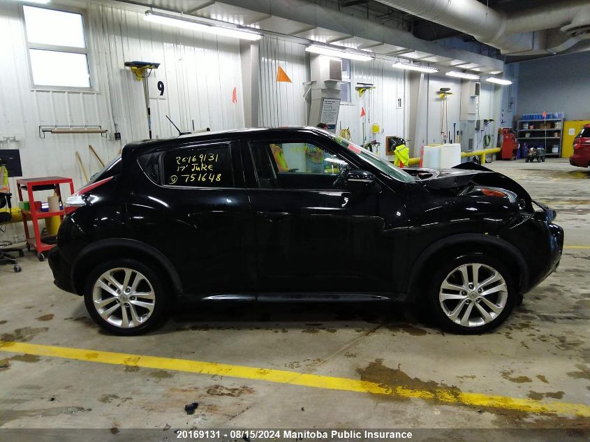 2017 Nissan Juke Sl VIN: JN8AF5MV7HT751648 Lot: 20169131