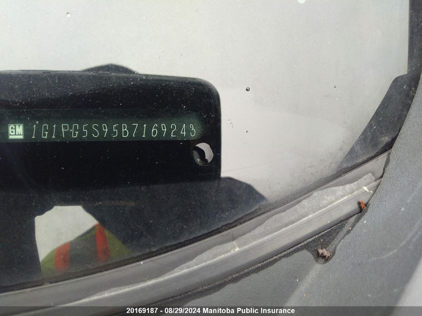 2011 Chevrolet Cruze Lt Turbo VIN: 1G1PG5S95B7169243 Lot: 20169187