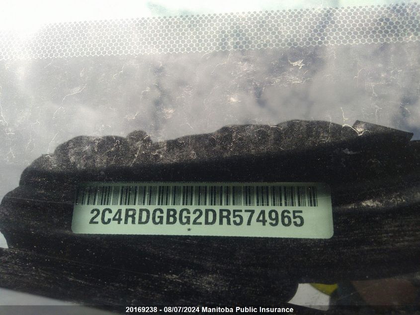 2013 Dodge Grand Caravan Crew VIN: 2C4RDGBG2DR574965 Lot: 20169238