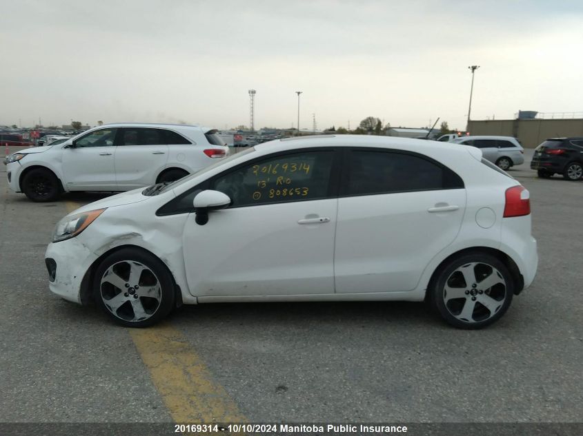 2013 Kia Rio Ex/Sx VIN: KNADN5A36D6808653 Lot: 20169314