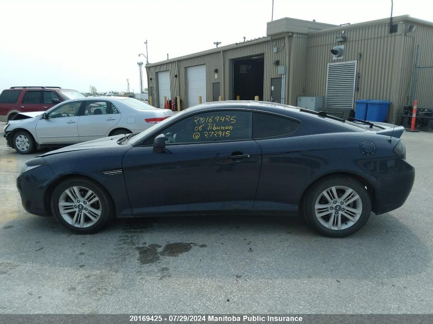 2008 Hyundai Tiburon Gs VIN: KMHHM65D68U272915 Lot: 20169425