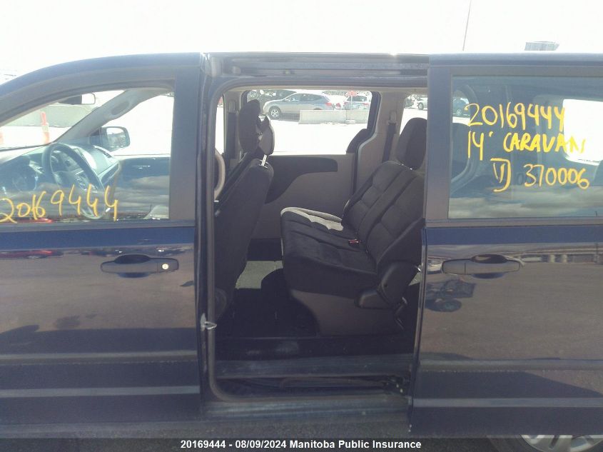 2014 Dodge Grand Caravan Se VIN: 2C4RDGBG2ER370006 Lot: 20169444