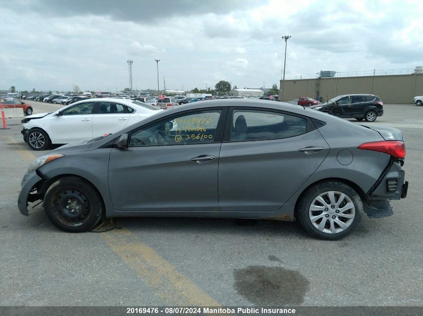2013 Hyundai Elantra Gl VIN: 5NPDH4AE0DH356100 Lot: 20169476
