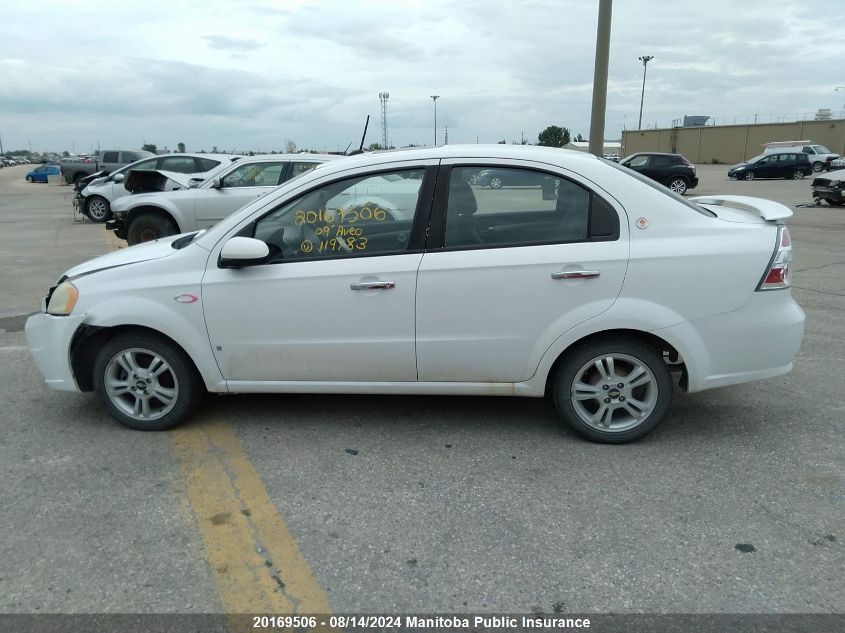 2009 Chevrolet Aveo Lt VIN: 3G1TX55E09L119783 Lot: 20169506