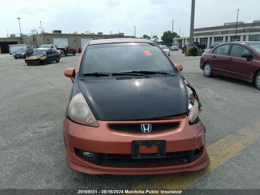 2007 Honda Fit Sport VIN: JHMGD37647S817564 Lot: 20169551