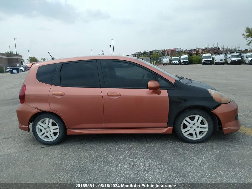 2007 Honda Fit Sport VIN: JHMGD37647S817564 Lot: 20169551