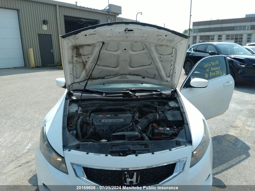 2010 Honda Accord Ex-L VIN: 1HGCS1B86AA800783 Lot: 20169608