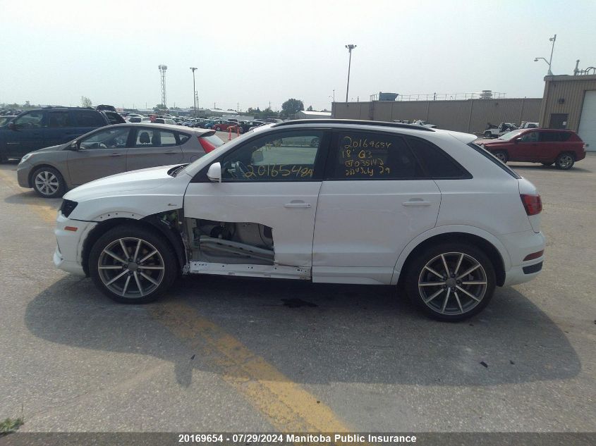 2018 Audi Q3 VIN: WA1JCCFSXJR035142 Lot: 20169654