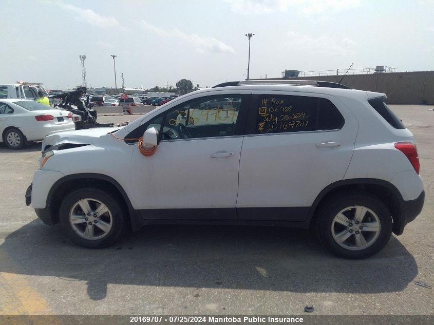 2014 Chevrolet Trax Lt VIN: 3GNCJPEBXEL136988 Lot: 20169707