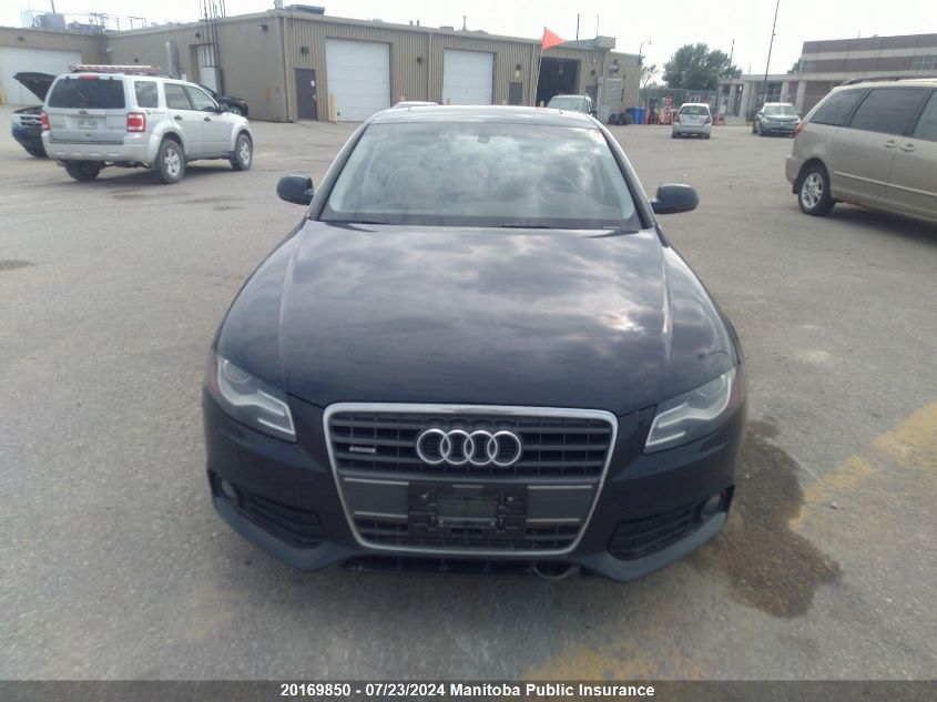 2012 Audi A4 2.0T Quattro VIN: WAUFFCFLXCA074176 Lot: 20169850