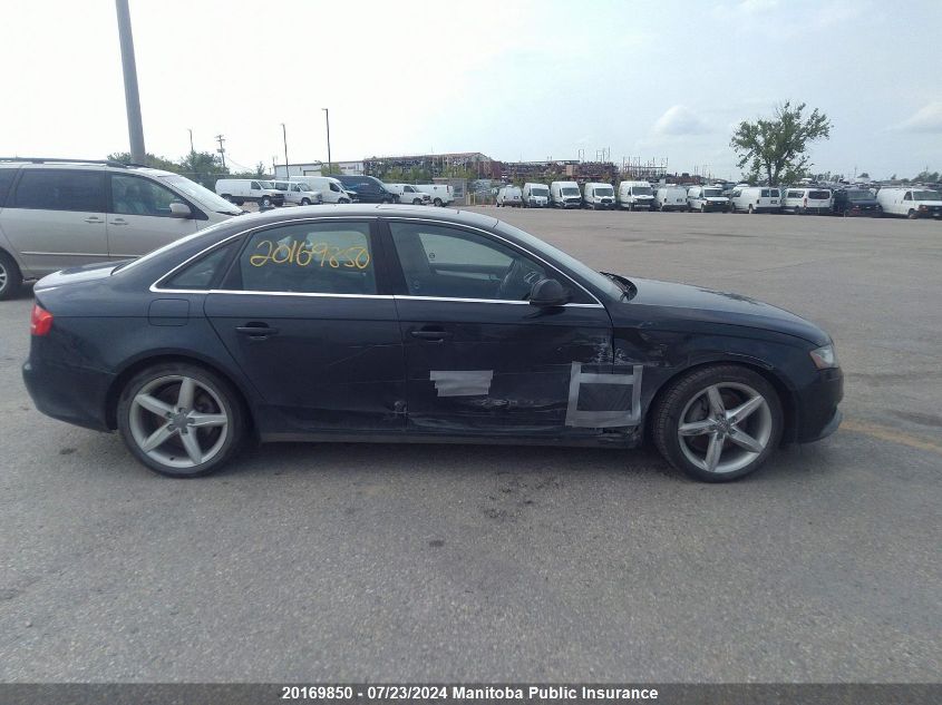 2012 Audi A4 2.0T Quattro VIN: WAUFFCFLXCA074176 Lot: 20169850