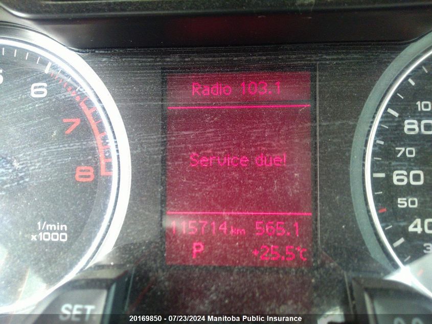 2012 Audi A4 2.0T Quattro VIN: WAUFFCFLXCA074176 Lot: 20169850