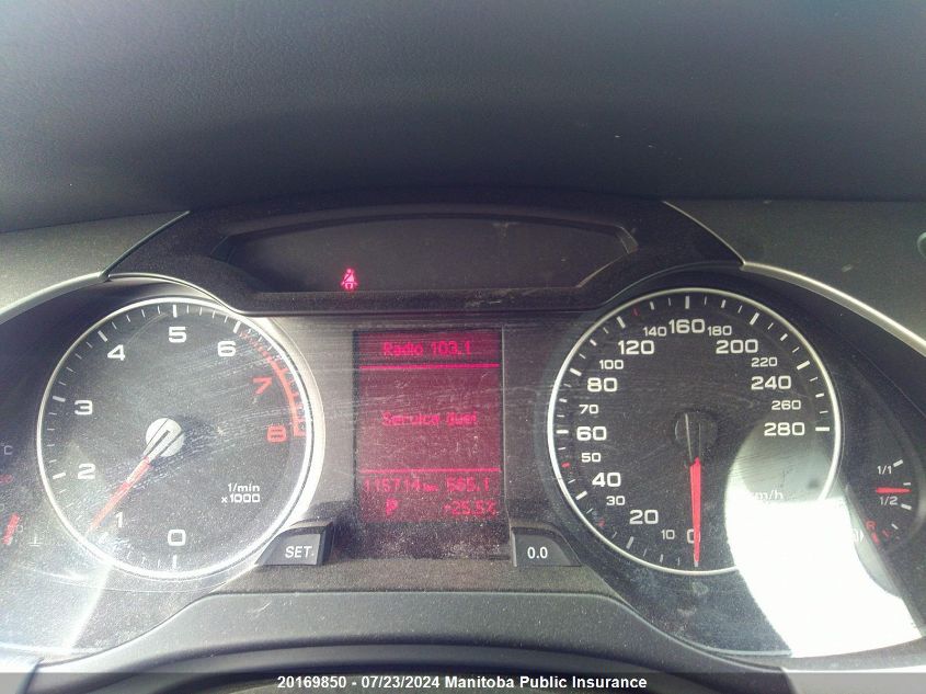 2012 Audi A4 2.0T Quattro VIN: WAUFFCFLXCA074176 Lot: 20169850