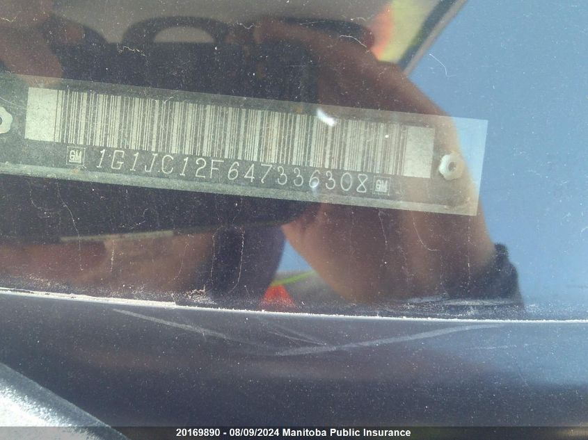 2004 Chevrolet Cavalier VIN: 1G1JC12F647336308 Lot: 20169890