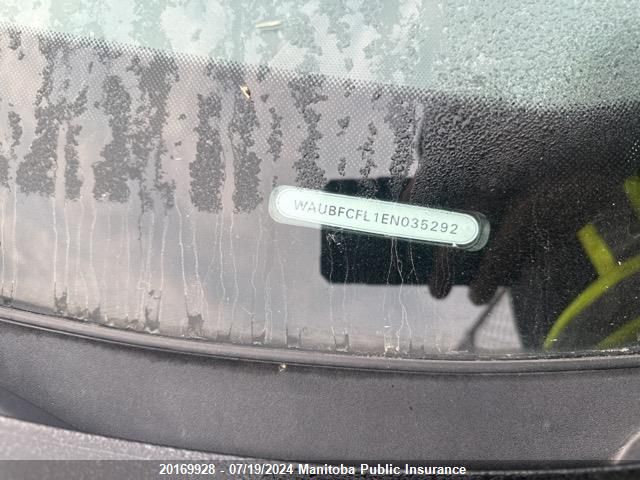 2014 Audi A4 2.0T Quattro VIN: WAUBFCFL1EN035292 Lot: 20169928