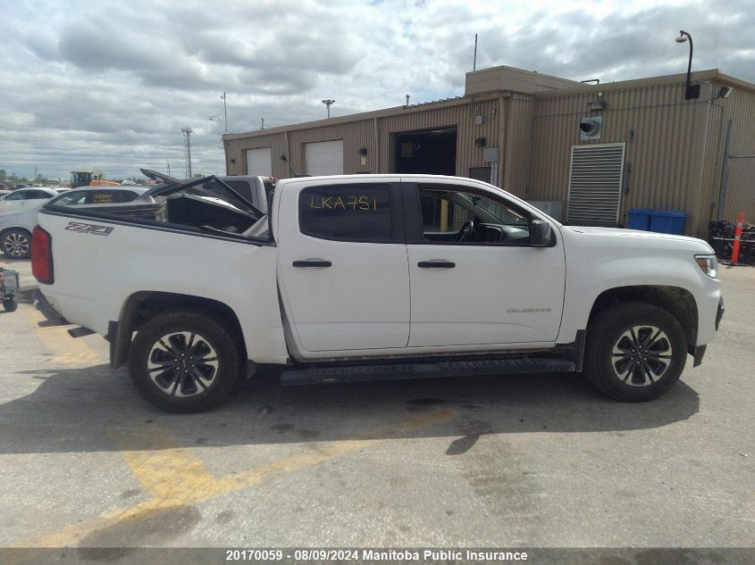 2021 Chevrolet Colorado Z71 Crew Cab VIN: 1GCGTDEN7M1206708 Lot: 20170059