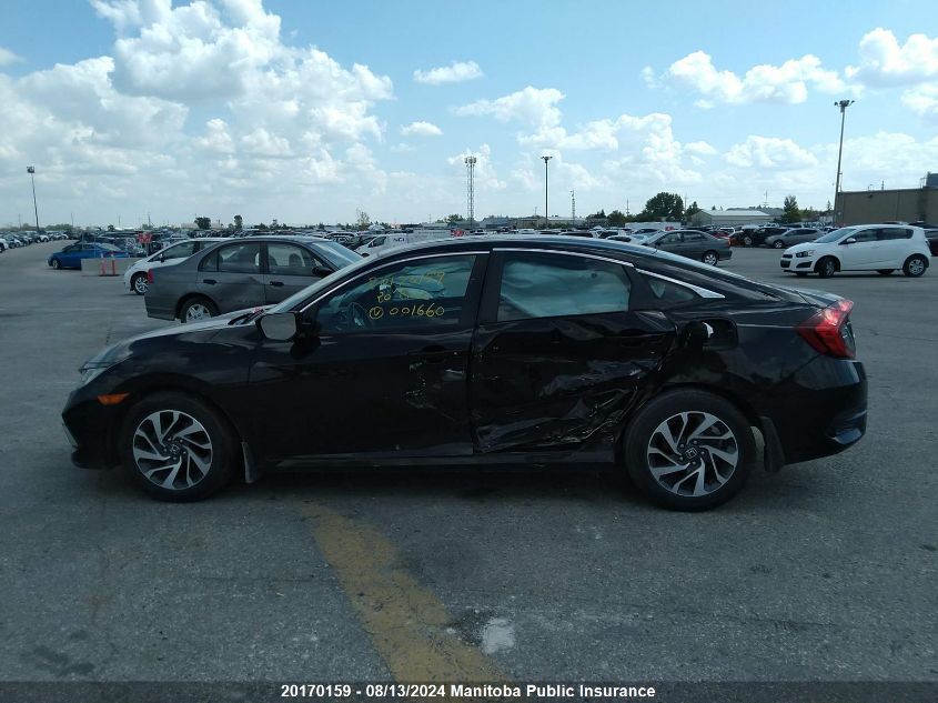 2020 Honda Civic Ex VIN: 2HGFC2F78LH001660 Lot: 20170159