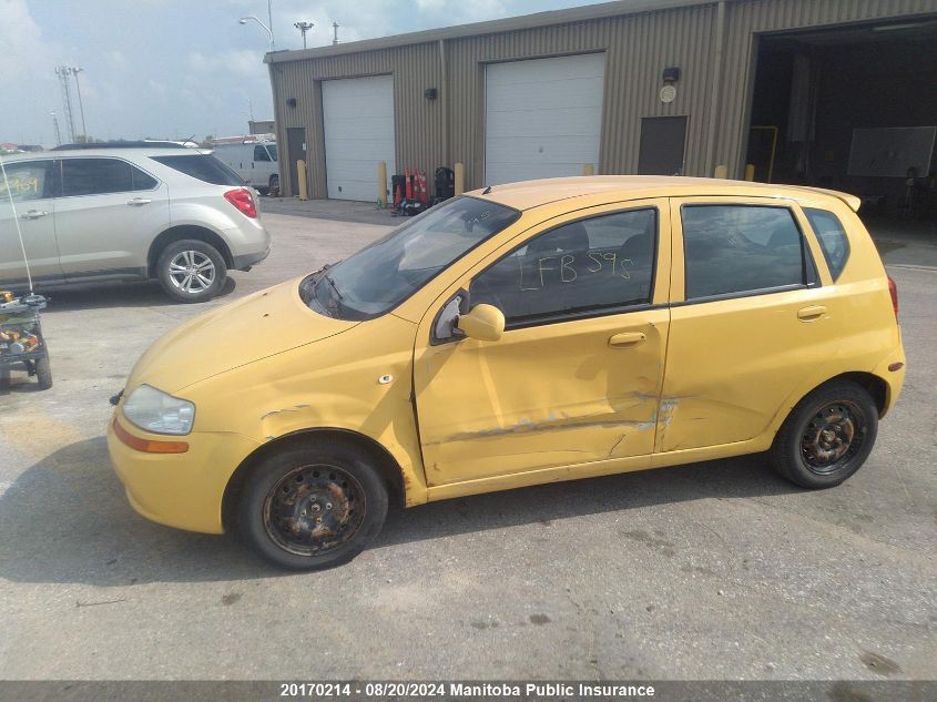 2005 Chevrolet Aveo Lt VIN: KL1TG62625B302714 Lot: 20170214