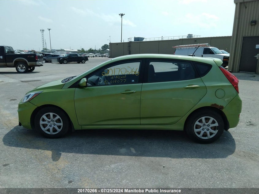 2012 Hyundai Accent Gl VIN: KMHCT5AEXCU012077 Lot: 20170266