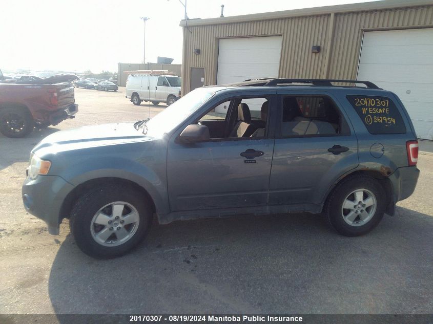 2011 Ford Escape Xlt VIN: 1FMCU9D73BKB67954 Lot: 20170307