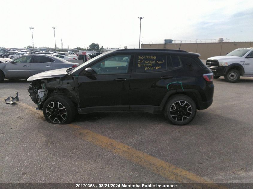 2020 Jeep Compass Sport VIN: 3C4NJDAB0LT197396 Lot: 20170368