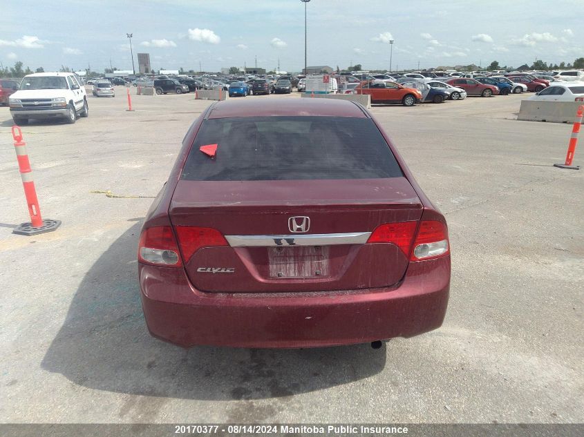 2009 Honda Civic Lx VIN: 2HGFA15609H008586 Lot: 20170377