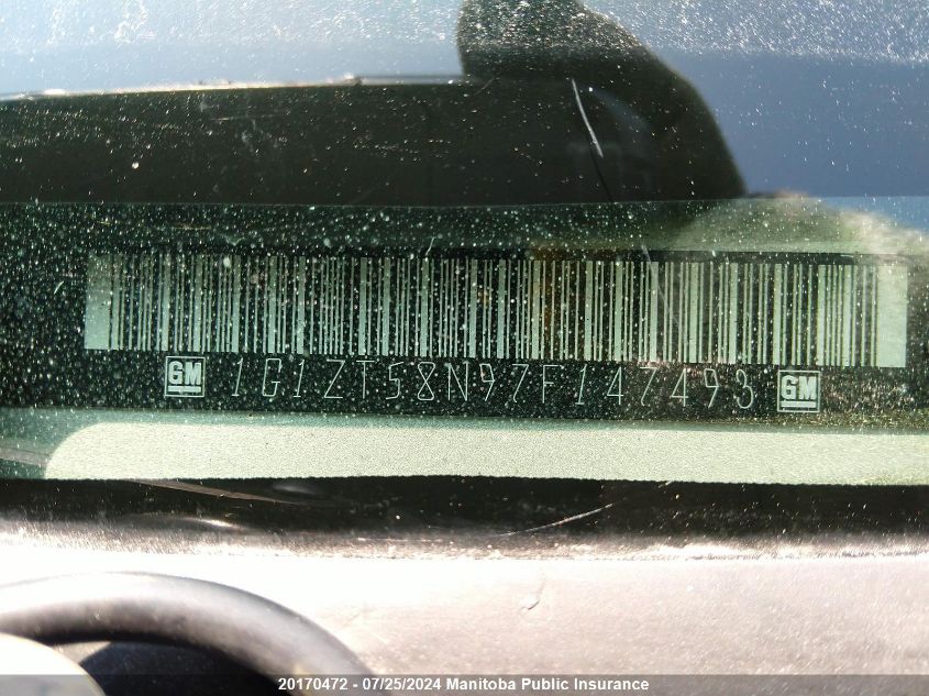 2007 Chevrolet Malibu Lt V6 VIN: 1G1ZT58N97F147493 Lot: 20170472