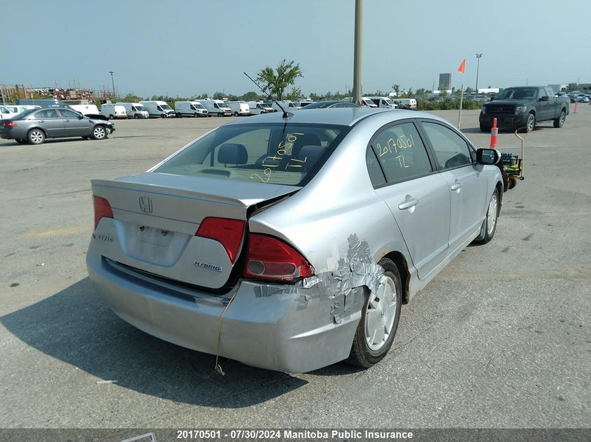 2008 Honda Civic Hybrid VIN: JHMFA362X8S800711 Lot: 20170501