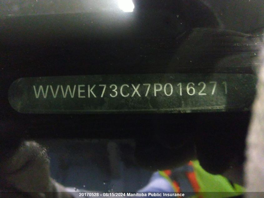 2007 Volkswagen Passat 2.0T VIN: WVWEK73CX7P016271 Lot: 20170528