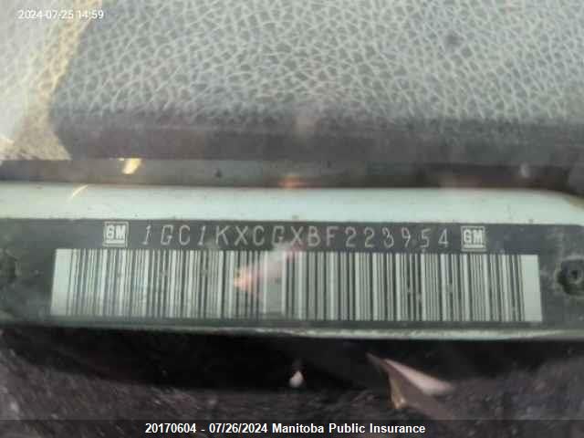 2011 Chevrolet Silverado K2500 Heavy Duty Lt VIN: 1GC1KXCGXBF223954 Lot: 20170604