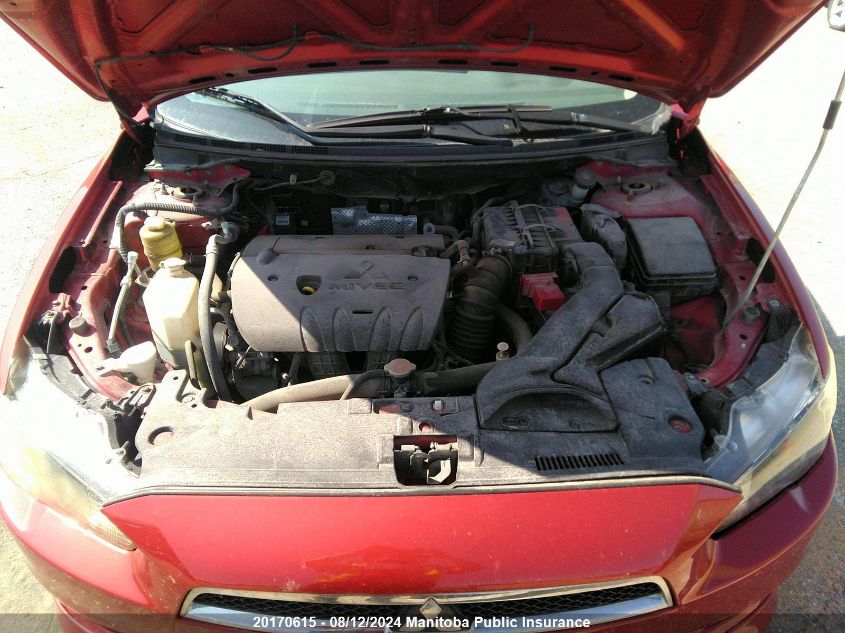 2010 Mitsubishi Lancer Se VIN: JA32U2FUXAU600407 Lot: 20170615