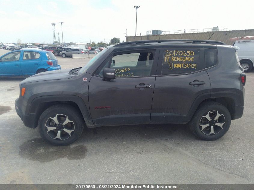 2019 Jeep Renegade Trailhawk VIN: ZACNJBC16KPK36939 Lot: 20170650